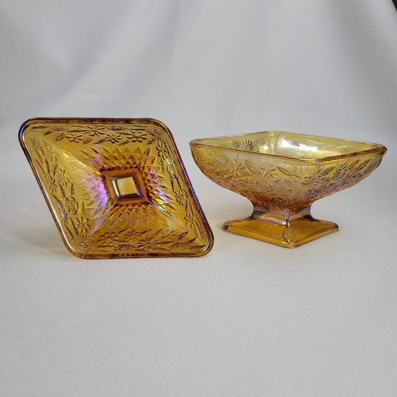 (2) Carnival Glass Iridescent Candy Dish - Picture 2 of 16
